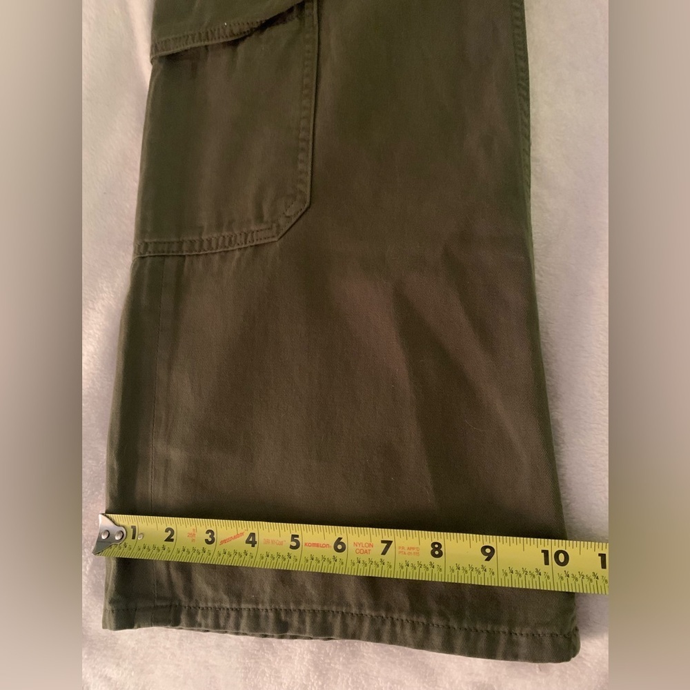 Zara High Rise Wide Leg Army Green Cargo Pants 8 - Picture 13 of 13